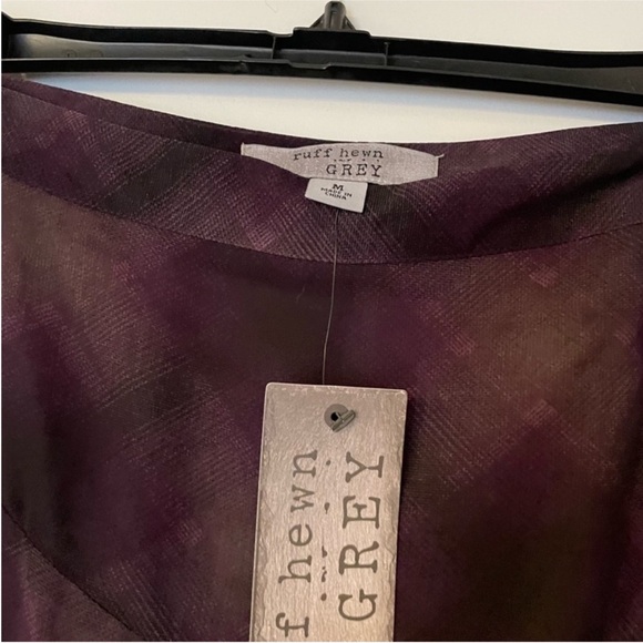 Ruff Hewn Purple Plaid Midi Skirt - Picture 4 of 12